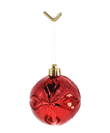 SET OF 24 BAUBLES 6 CM RED/GOLD/SILVER