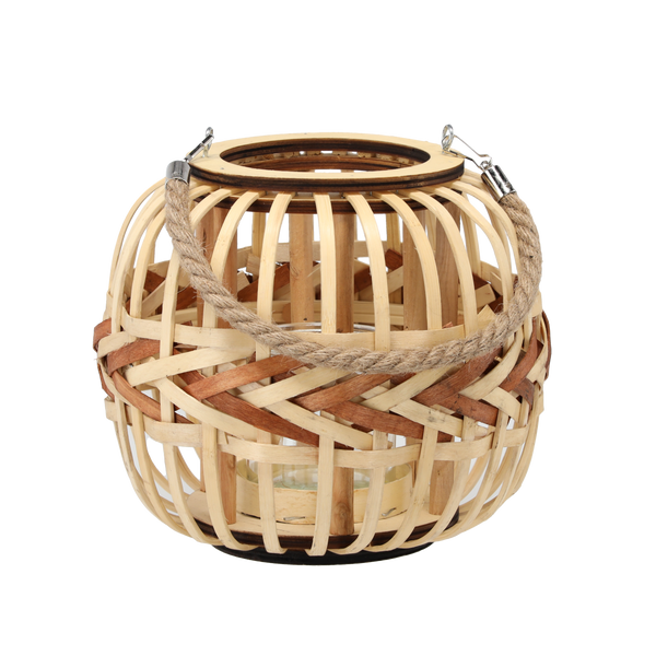 LAMPION DIN LEMN H 18 CM ROTUND *3308