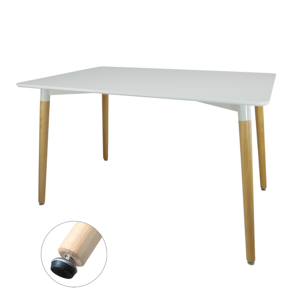 STÓŁ PROSTOKĄTNY 120 x 80 x 74 cm - BIAŁY *1132