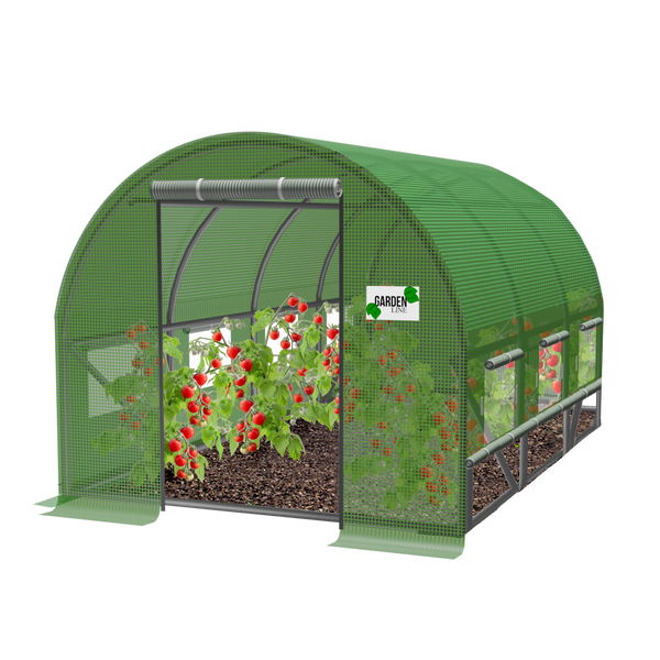 TUNEL OGRODOWY FOLIOWY 3 SEGMENTOWY 3 x 2 x 2 M ZIELONY Z OPCJĄ DODATKOWEJ WENTYLACJI