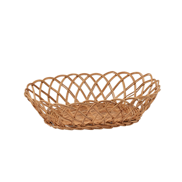 KOSZYK RATTANOWY OWALNY 26 x 20 x 7 CM NATURALNY *6171