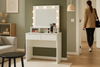 WHITE DRESSING TABLE WITH LIGHTS AND 2 DRAWERS