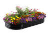 GRZĄDKA WARZYWNO-KWIATOWA 240 X 120 X 30 CM OWALNA ANTRACYT