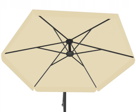 GARDEN UMBRELLA 3 M BEIGE "BANANA" WITH COVER
