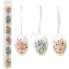 SET OF 6 EASTER EGGS 6 CM WITH FLOWERS MIX DESIGNS TUBE