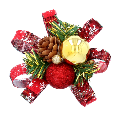 SET OF 3 CHRISTMAS DECORATIONS – PINECONE 10 CM 2 MIXED DESIGNS