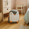 POUFF PENGUIN GREY 28 x 34 CM