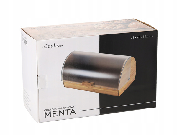 CHLEBAK MENTA - BAMBUS CU CAPAC DIN PLASTIC 38 x 28 x 18,5 CM