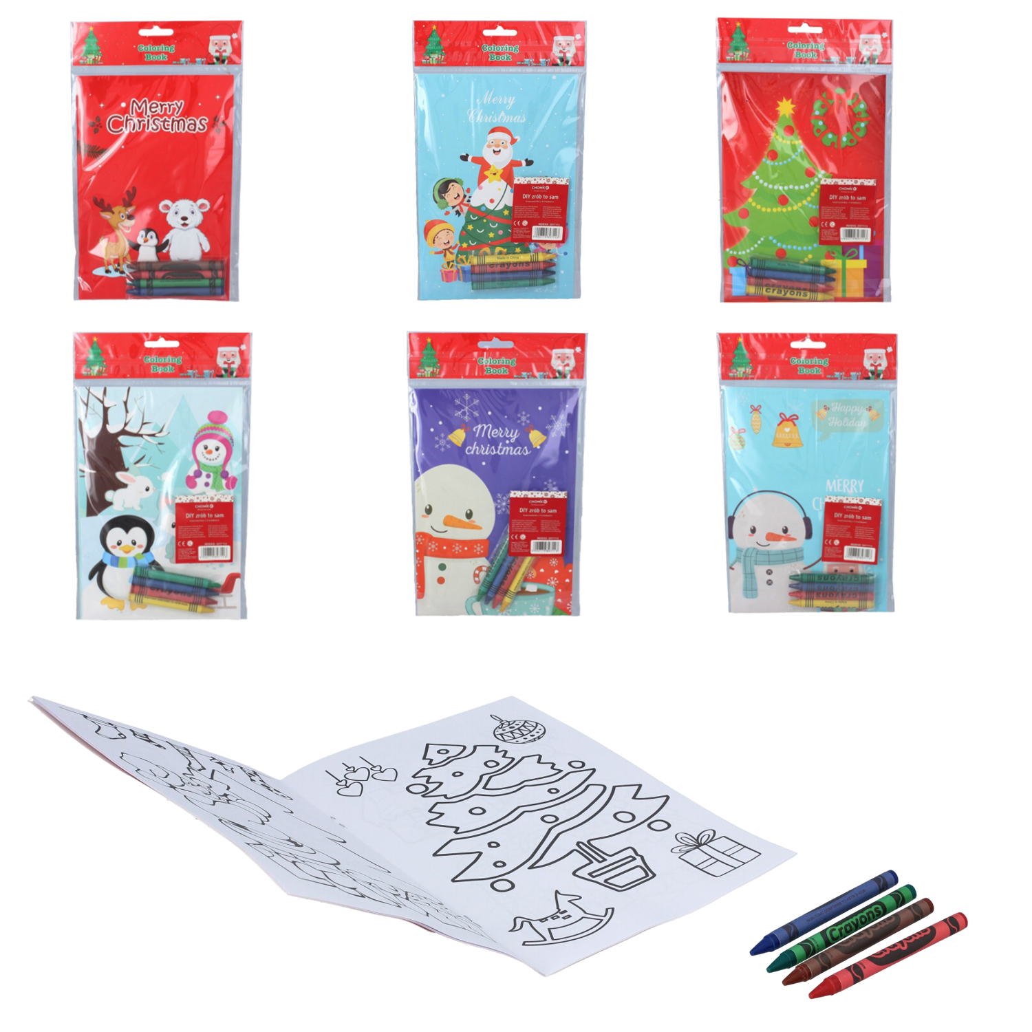 KOLOROWANKA BOŻONARODZENIOWA Z 4 KREDKAMI MIX WZORÓW opak=12szt *7113 pol_pl_KOLOROWANKA-BOZONARODZENIOWA-Z-4-KREDKAMI-MIX-WZOROW-opak-12szt-7113-7718_1