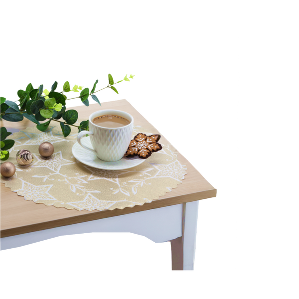 SERWETA DWUSTRONNA ZŁOTA MIX FI 28 CM BOŻE NARODZENIE OPAK. 1SZT.*4273