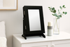 SZAFKA NA BIŻUTERIĘ Z LUSTREM CZARNA 21 x 15 x 35 cm *8072