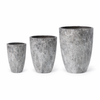 SET OF 3 CERAMIC PLANT POT COVERS – MARBLE EFFECT