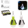 SOLAR LAMP 6,9 x 6,9 x 10,5 CM BULB LED WARM WHITE MIX COLOR DISPLAY=12PCS