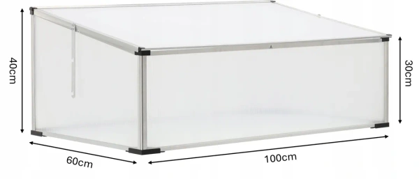 SZKLARNIA / ROZSADNIK 100 x 60 x 30/40 CM Z POLIWĘGLANU