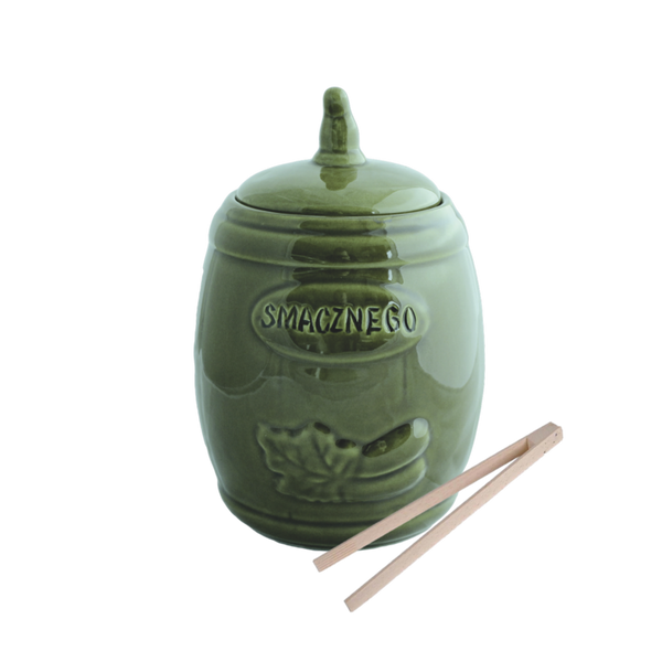 CERCEL CERAMIC 3,5L PENTRU CASCAVAL CU UN PRIM PIN ZELEN *3224