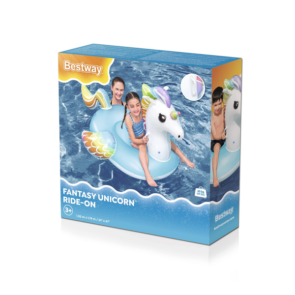 Bestway® 61" x 47"/1.55m x 1.19m Fantasy Unicorn Ride-On