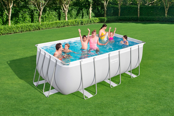 PISCINĂ CU CADRU 4,12 x 2,01 x 1,22 M (PISCINĂ, POMPĂ DE NISIP, SCARĂ, DISTRIBUITOR) *0258 *6288