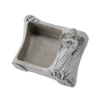 Vază funerară din ciment - Carte cu înger GRI 25 X 18,5 X 9,5 CM *8868