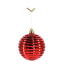 SET OF 6 BAUBLES 8 CM RED/GOLD/SILVER