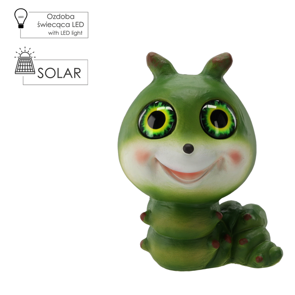 GARDEN FIGURINE - LED CATERPILLAR 20,5 x 17 x 27 CM