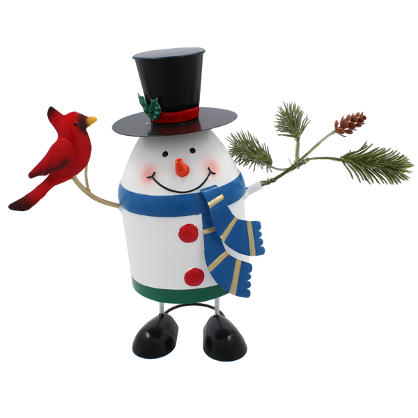 OZDOBA BOŻONAR. - METALOWY BAŁWAN 14 x 12 x 20 CM *5289