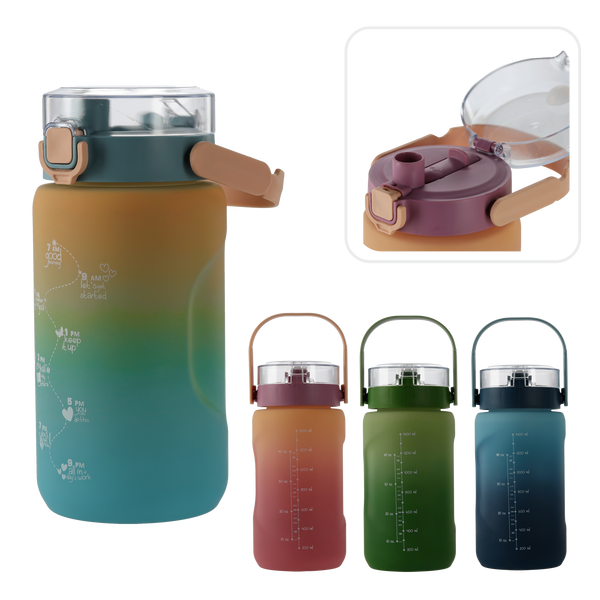 WATER BOTTLE 1500 ML GREEN OMBRE