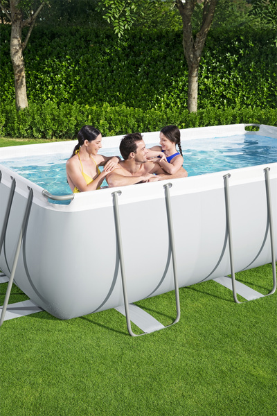 PISCINĂ CU CADRU 4,12 x 2,01 x 1,22 M (PISCINĂ, POMPĂ DE NISIP, SCARĂ, DISTRIBUITOR) *0258 *6288