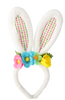 HEADBAND - RABBIT EARS WITH FLOWERS 16 x 32 CM MIX 3 DESIGNS pack=12pcs