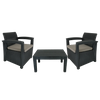 GARDEN FURNITURE SET - ANTHRACITE (2 CHAIRS, TABLE) *0852