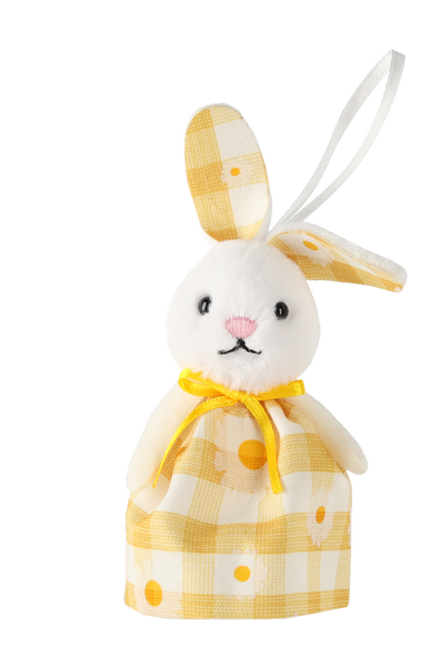 EASTER DECORATION - HANGING 8 x 4 x 11 CM BUNNY MIX 4 DESIGNS pack=12pcs