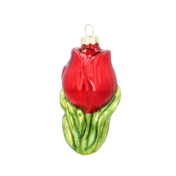 BOMBKA SZKLANA - RÓŻA 5,2 x 5,2 x 10,2 CM opak=6 szt *5670