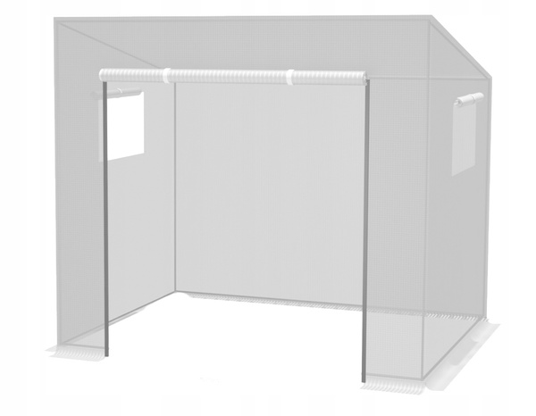 Skleník na paradajky biely 200 x 77 x 168/146 cm *0766