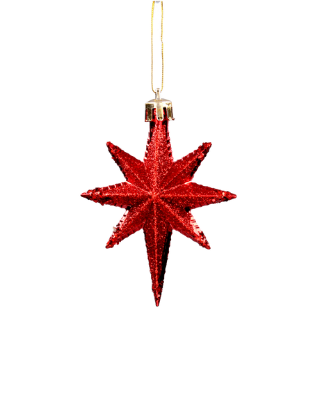 SET 4 DECORAȚIUNI DE CRĂCIUN STEA 10 CM *1147