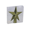 TREE TOPPER 15 CM STAR OLIVE/COPPER/GRAPHITE