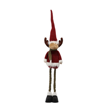 HOLIDAY REINDEER WITH ADJUSTABLE LEGS 90 - 138 CM RED