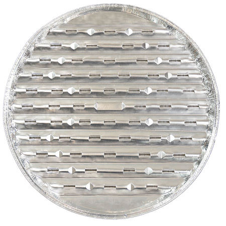 SET OF 3 ALUMINUM ROUND TRAYS 34 CM