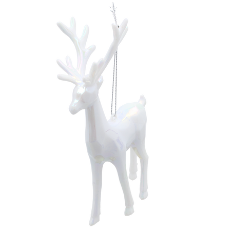 CHRISTMAS TREE DECORATION ELK OPALESCENT 9 x 15 CM