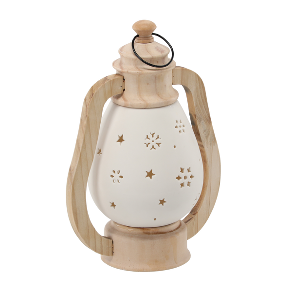 FIGURKA BOŻONAR. - LAMPION CERAMICZNY 17,3 X 11,2 X 23,5 CM LED opak=2szt *1322