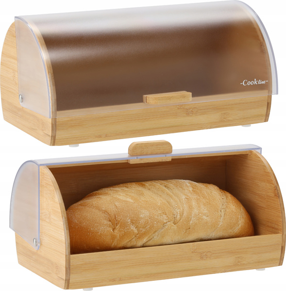 BREAD BOX MENTA - BAMBOO WITH PS COVER 38 x 28 x 18,5 CM
