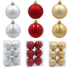 KPL. 6 BOMBEK 6 CM RED / GOLD / SILVER *3863