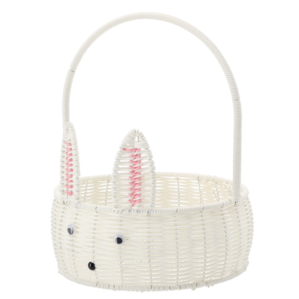 KOSZYK OKRĄGŁY FI 25 CM BIAŁY KRÓLIK *7742