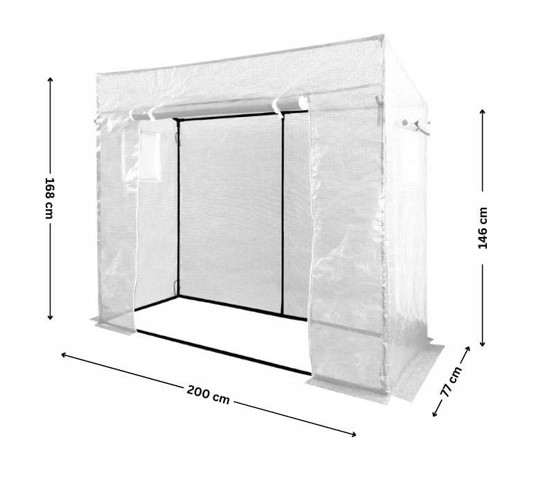 SZKLARNIA NA POMIDORY BIAŁA 200 x 77 x 168/146 cm pol_pl_SZKLARNIA-NA-POMIDORY-BIALA-200-x-77-x-168-146-cm-1339_4