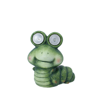 FIGURKA OGRODOWA - GĄSIENICA ZE ŚWIECĄCYMI OCZAMI 15 x 10 x 17,5 CM LED opak=4szt *7799