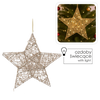 Vianočná ozdoba - LED hviezda 45 cm šampanské zlato *6239