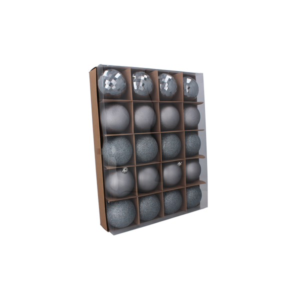 SET 20 BOMBONE 8 CM OLIV UȘOR/MEDALION/GRAFIT MIX DE MODELE *7689