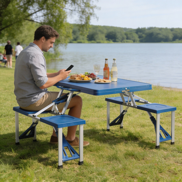 KPL. TURISTICKÝ - SKLADACÍ STOLÍK S TABURETAMI *2712