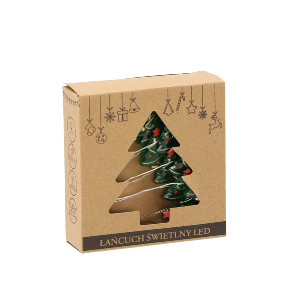 LED LIGHT CHAIN - CHRISTMAS TREES 20 L BATTERY-POWERED