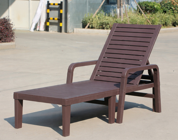 GARDEN LOUNGER 192x66x33 cm DARK BROWN*6423