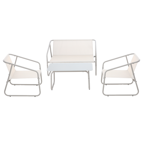 GARDEN FURNITURE SET - SOFA, 2 CHAIRS, TABLE - BEIGE