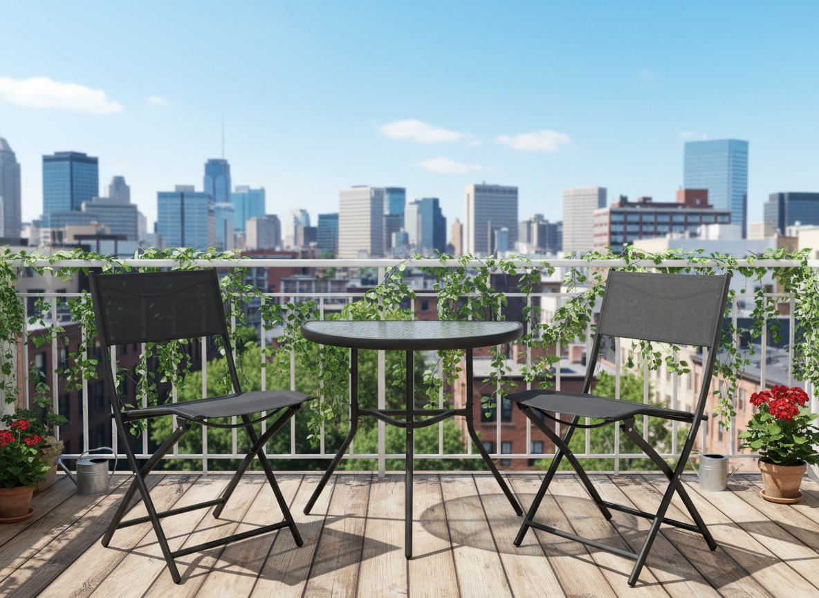 ZESTAW MEBLI BALKONOWYCH - STOLIK POŁÓWKA + 2 SKŁADANE KRZESŁA - CZARNY pol_pl_ZESTAW-MEBLI-BALKONOWYCH-STOLIK-POLOWKA-2-SKLADANE-KRZESLA-CZARNY-208_12